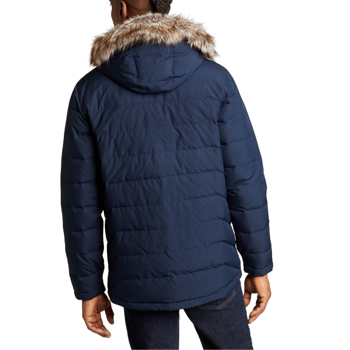 EDDIE BAUER BOUNDARY PASS DOWN ZIP UP HOODED CHAQUETA MEN
