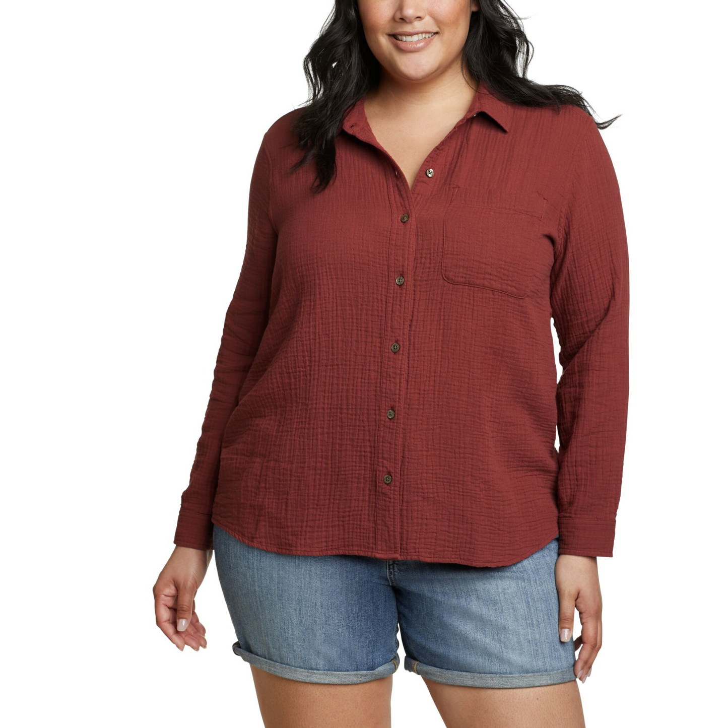 EDDIE BAUER CARRY ON CAMISA MANGA LARGA WOMEN