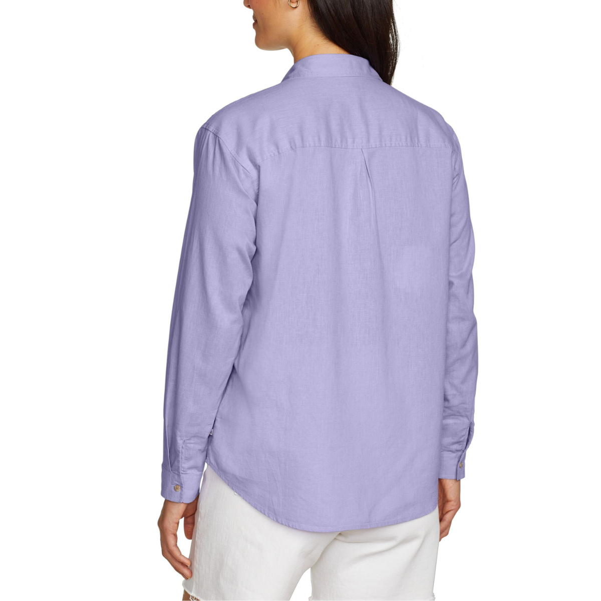 EDDIE BAUER WAVE BREAK LINEN CAMISA MANGA LARGA WOMEN