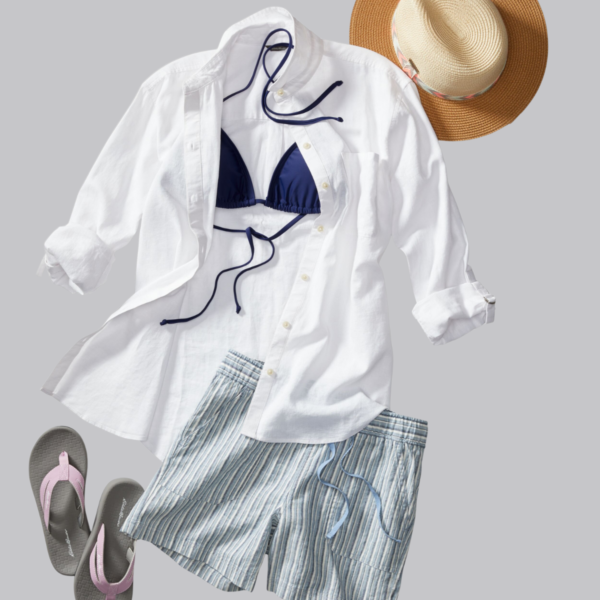 EDDIE BAUER HEMPLIFY BEACH CAMISA MANGA LARGA WOMEN
