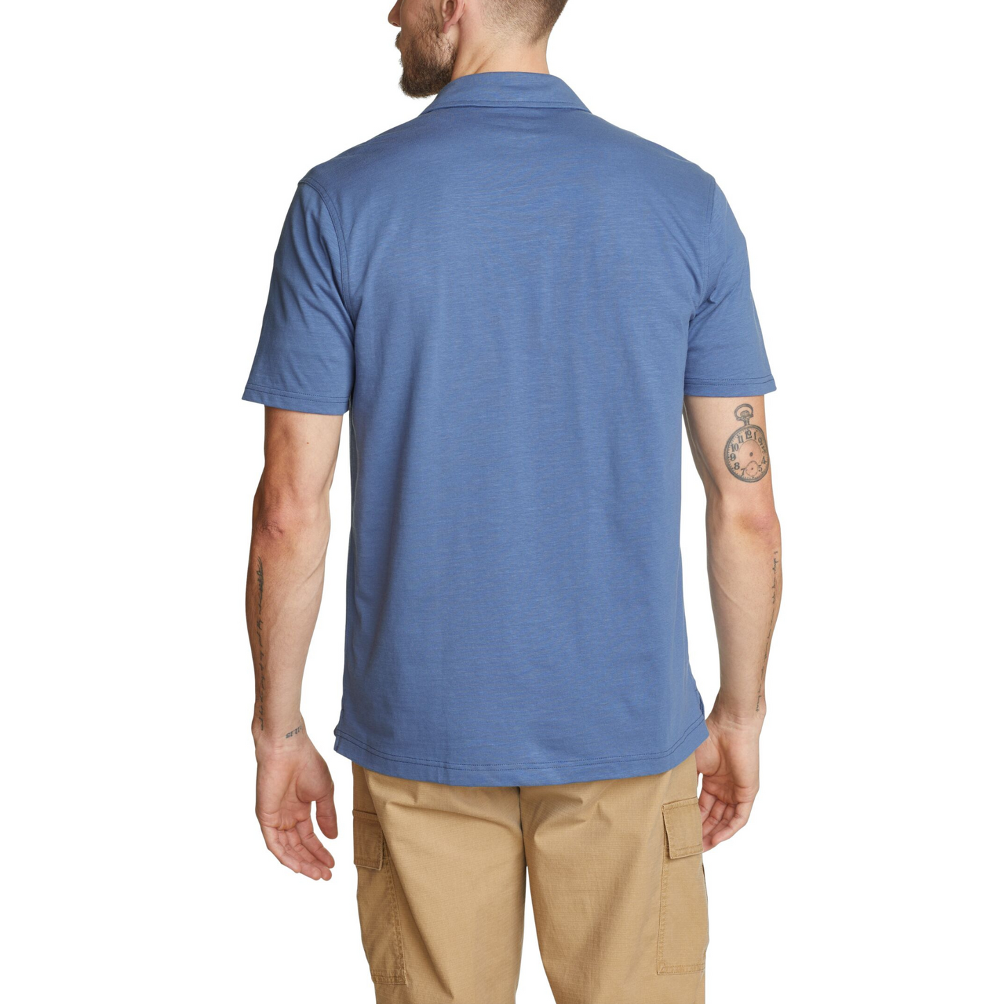 EDDIE BAUER BAJA KNIT BUTTON UP CAMISA MANGA CORTA MEN