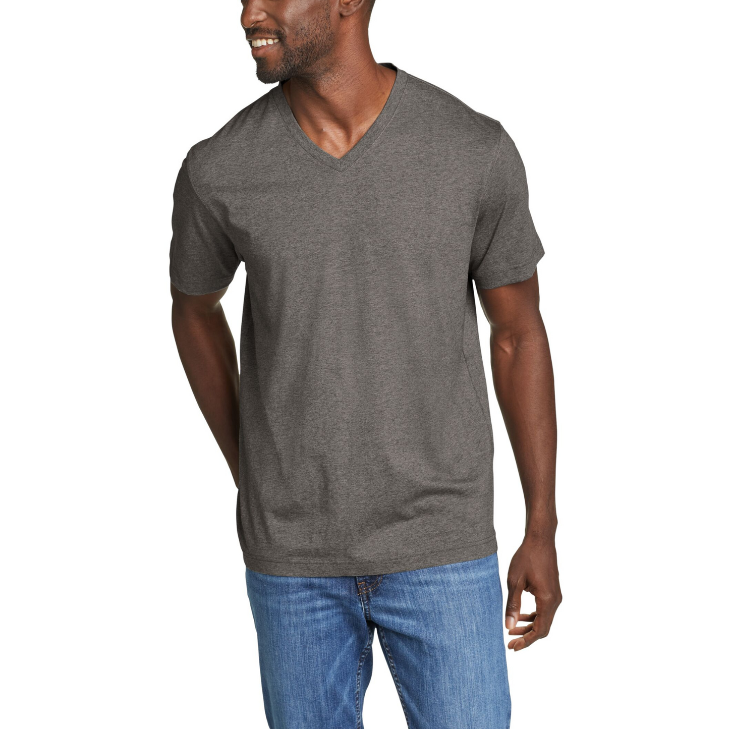 EDDIE BAUER LEGENG WASH V NECK SUÉTER MEN