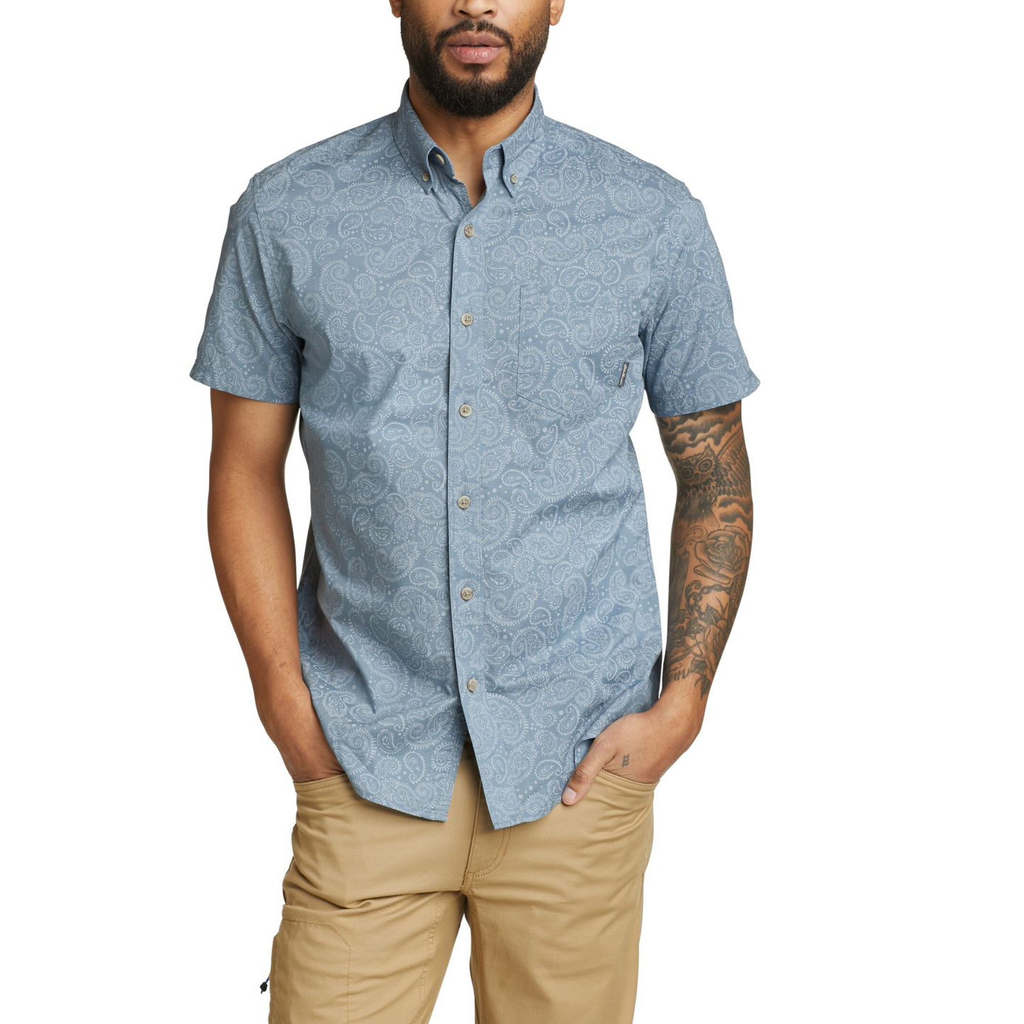 EDDIE BAUER BAJA CAMISA MANGA CORTA MEN