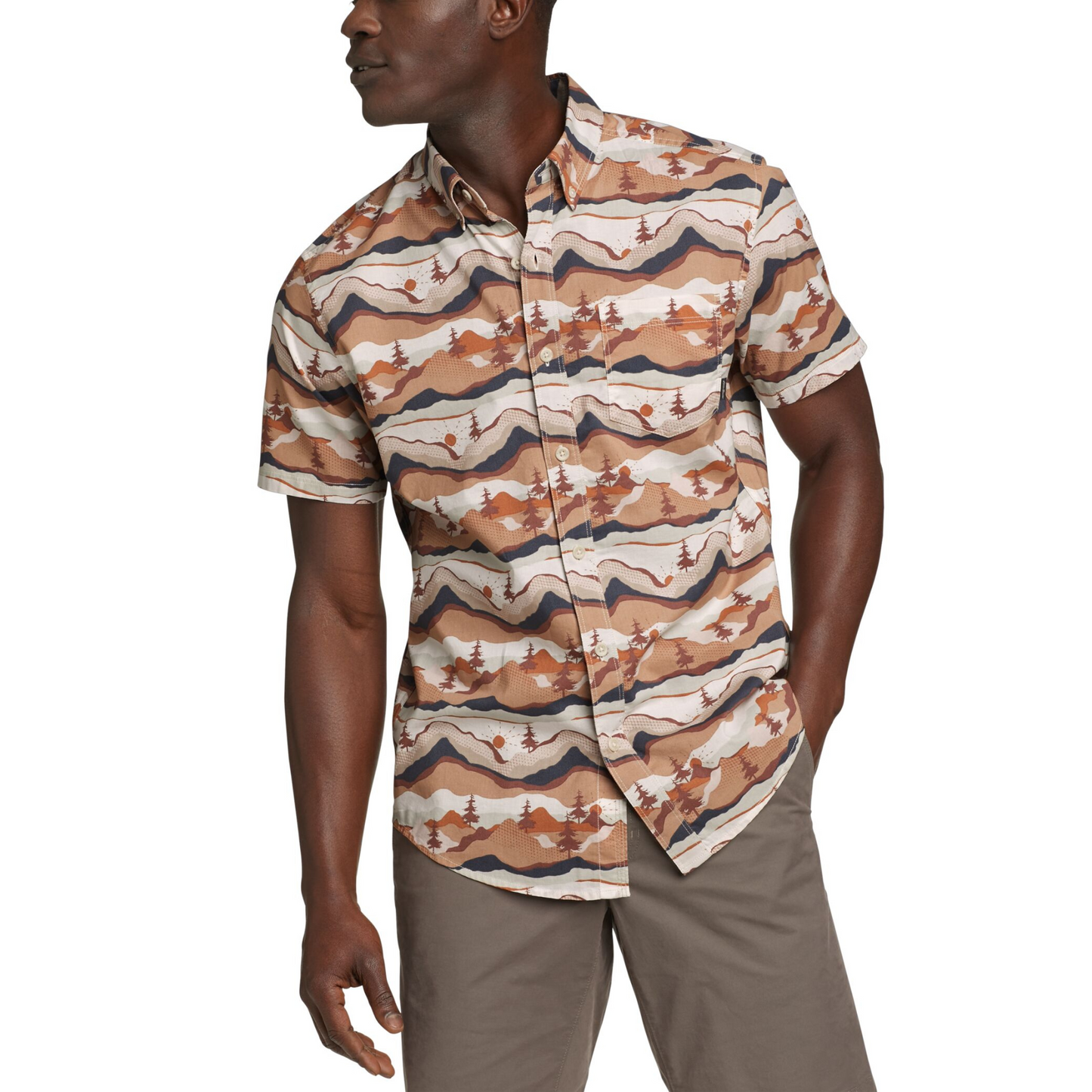 EDDIE BAUER BAJA CAMISA MANGA CORTA MEN