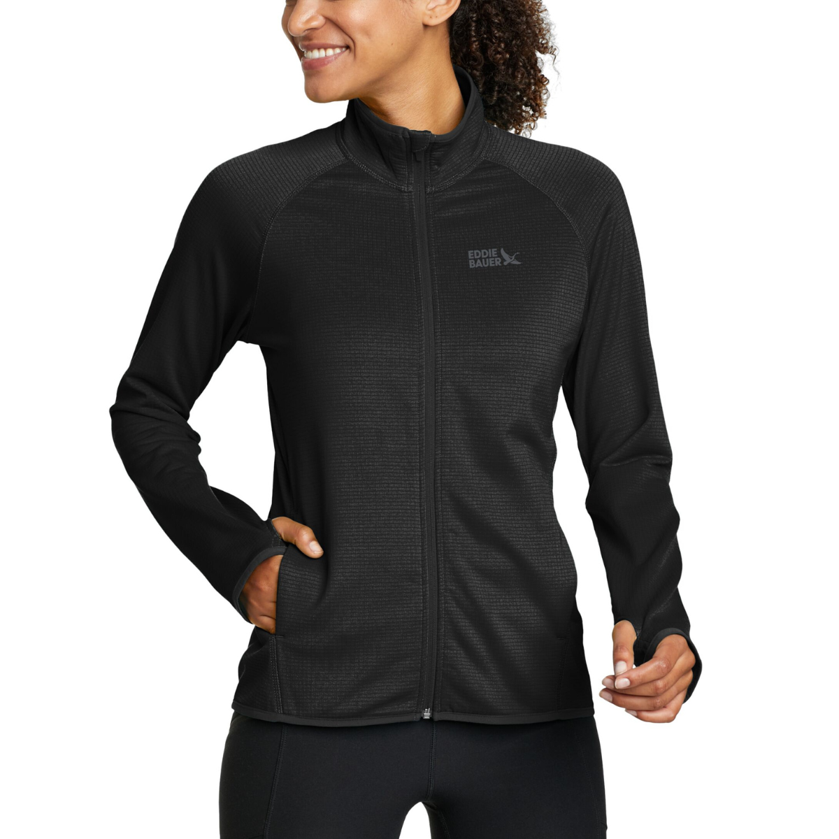EDDIE BAUER ACTIVATOR GRID FZ ZIP UP FLEECE WOMEN