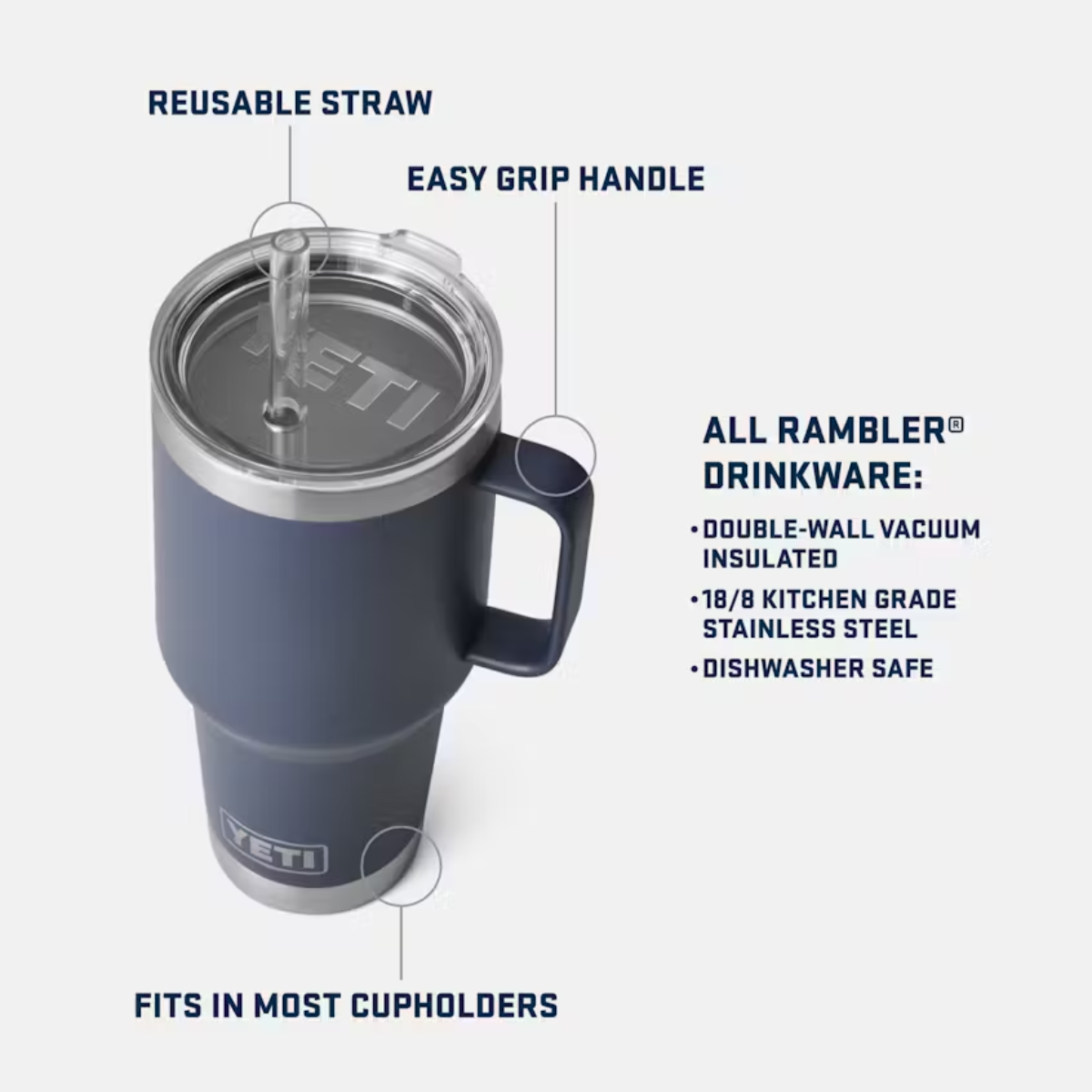 YETI RAMBLER STRAW MUG 35 OZ