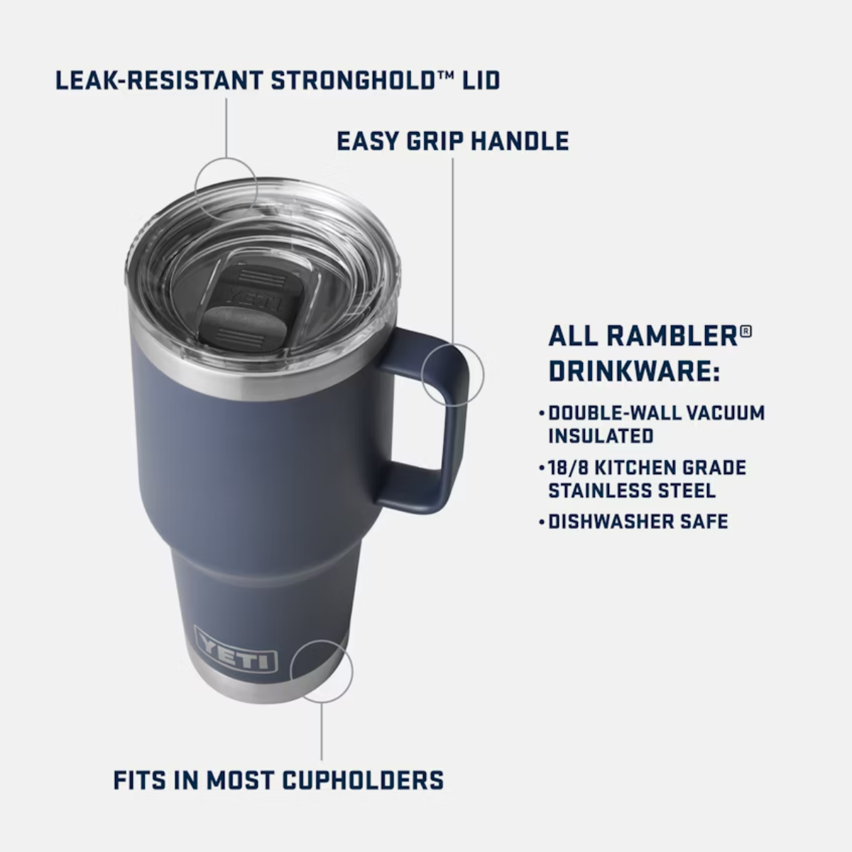 YETI RAMBLER TRAVEL MUG 20 OZ