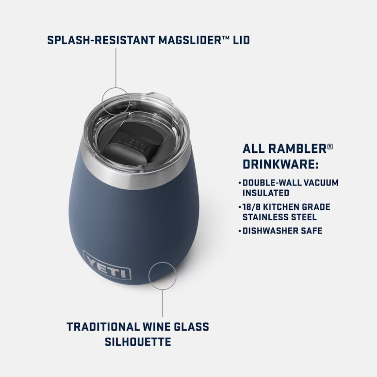 YETI RAMBLER WINE TUMBLER 10 OZ