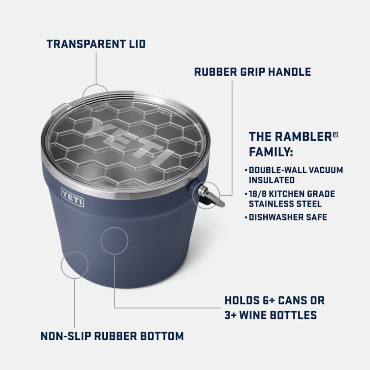 YETI RAMBLER BEVERAGE BUCKET