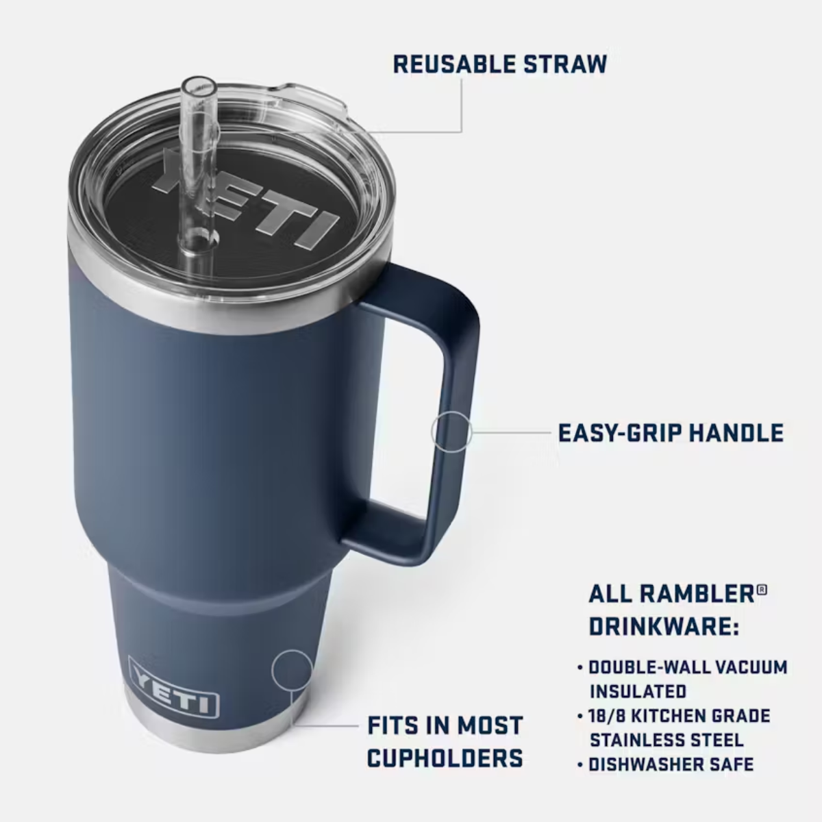 YETI RAMBLER STRAW MUG 42 OZ