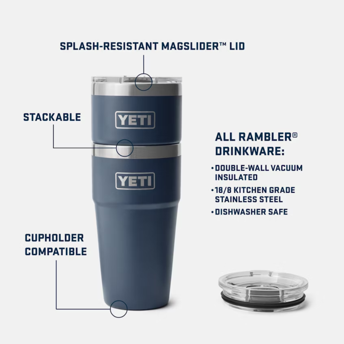 YETI RAMBLER STACKABLE CUP 20 OZ