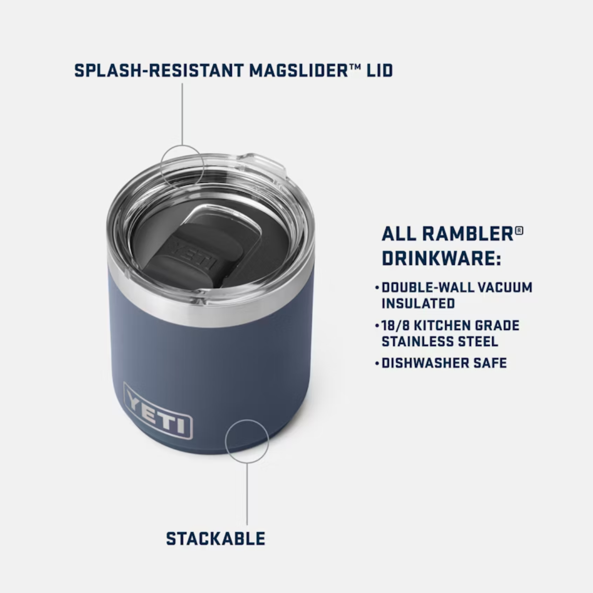YETI RAMBLER STACKABLE LOWBALL 2.0 10 OZ