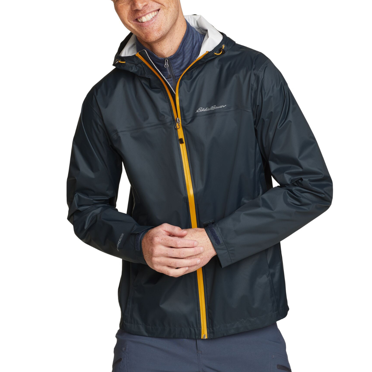 EDDIE BAUER CLOUD HOODED CHAQUETA IMPERMEABLE MEN