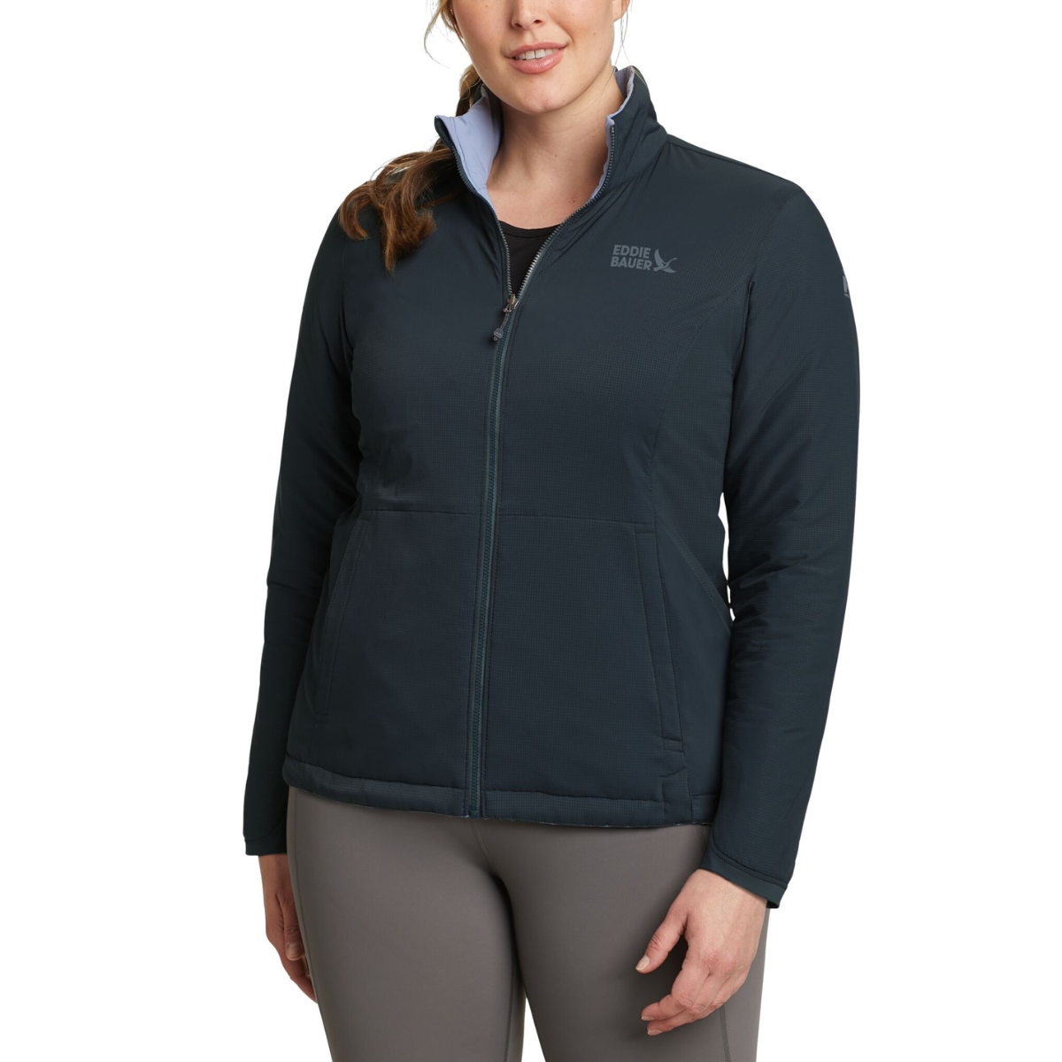 EDDIE BAUER IGNITELITE STRETCH REVERB ZIP UP FLEECE WOMEN