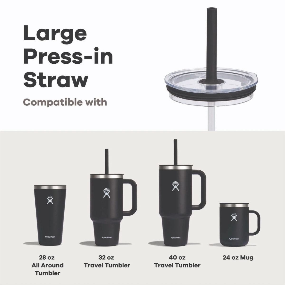 HYDRO FLASK PRESS IN STRAW LID LARGE TAPA
