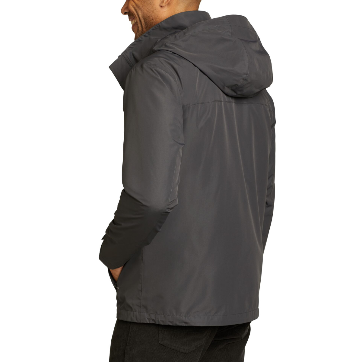 EDDIE BAUER PACKABLE RAINFOIL CHAQUETA IMPERMEABLE MEN