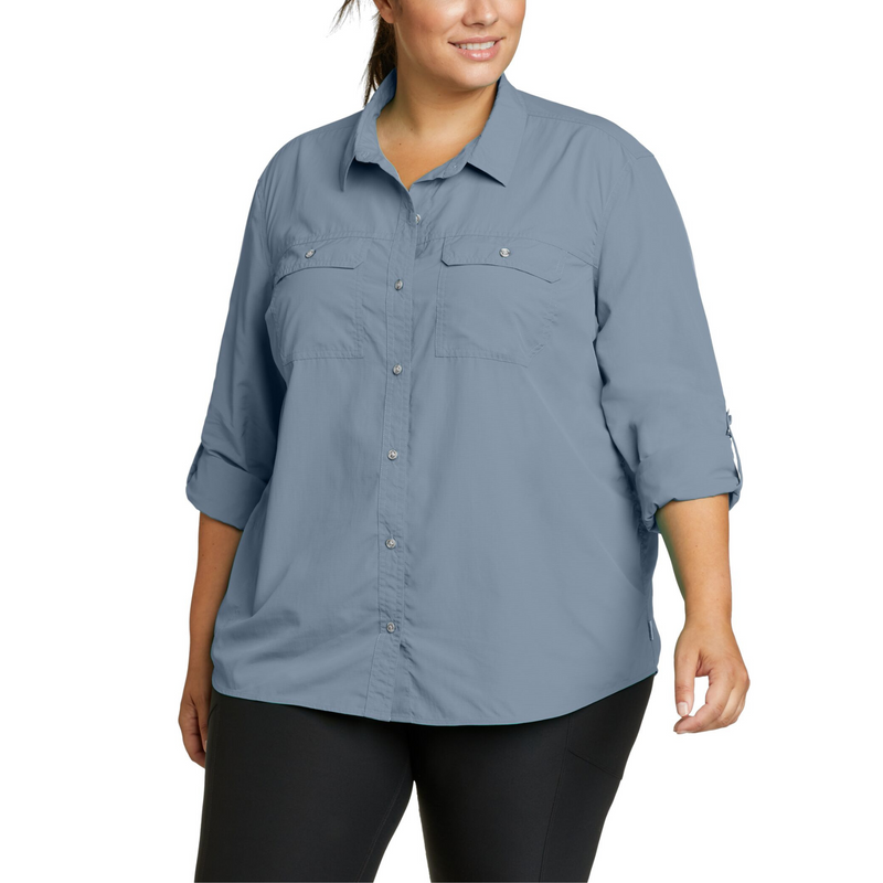 EDDIE BAUER MOUNTAIN RIPSTOP CAMISA MANGA LARGA WOMEN