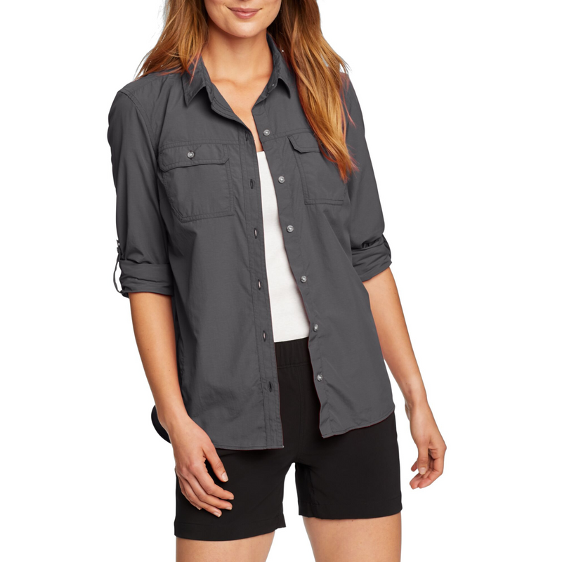 EDDIE BAUER MOUNTAIN RIPSTOP CAMISA MANGA LARGA WOMEN