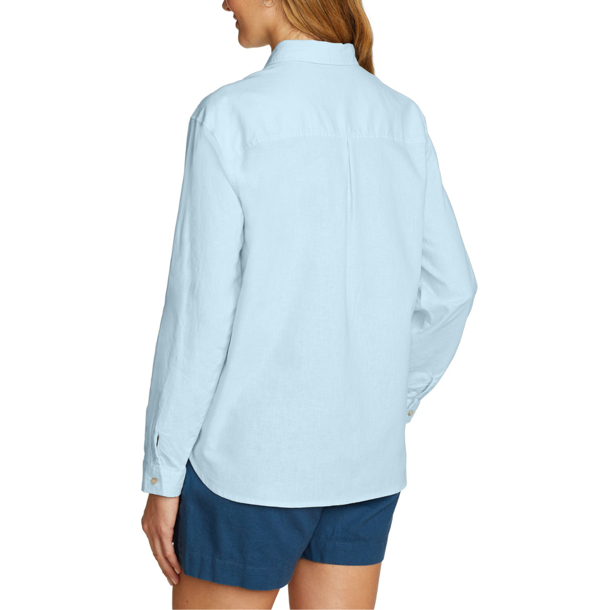 EDDIE BAUER WAVE BREAK LINEN CAMISA MANGA LARGA WOMEN