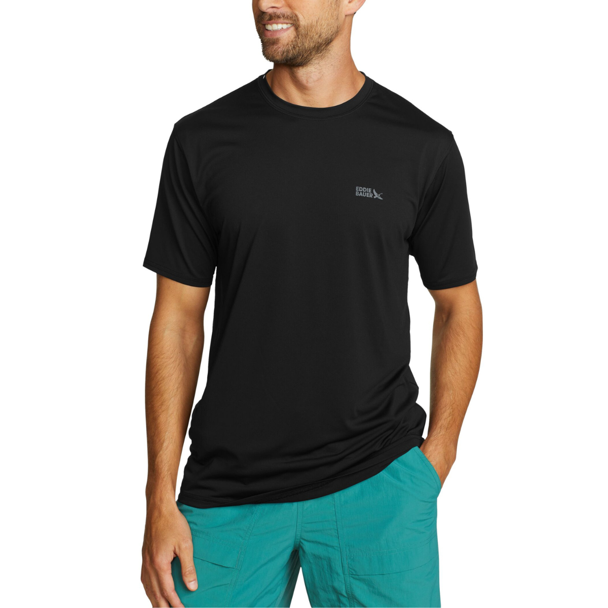 EDDIE BAUER SOLARFOIL UPF CREW SUÉTER MANGA CORTA MEN