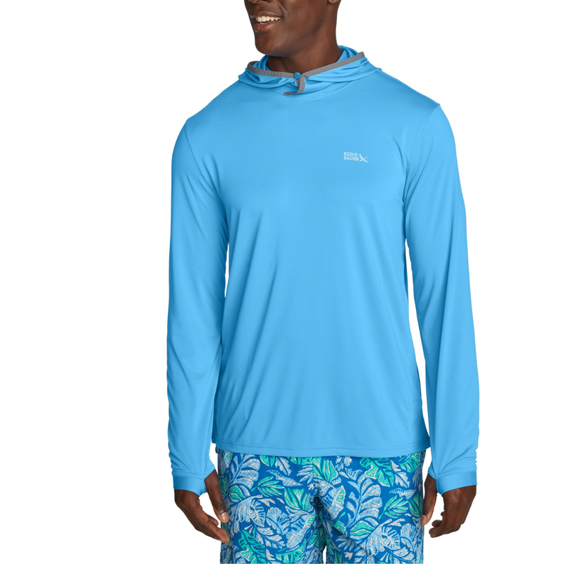 EDDIE BAUER SOLARFOIL UPF PULLOVER HOODIE MEN