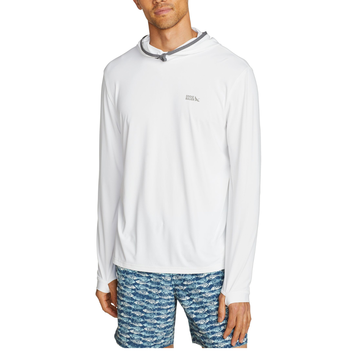 EDDIE BAUER SOLARFOIL UPF PULLOVER HOODIE MEN