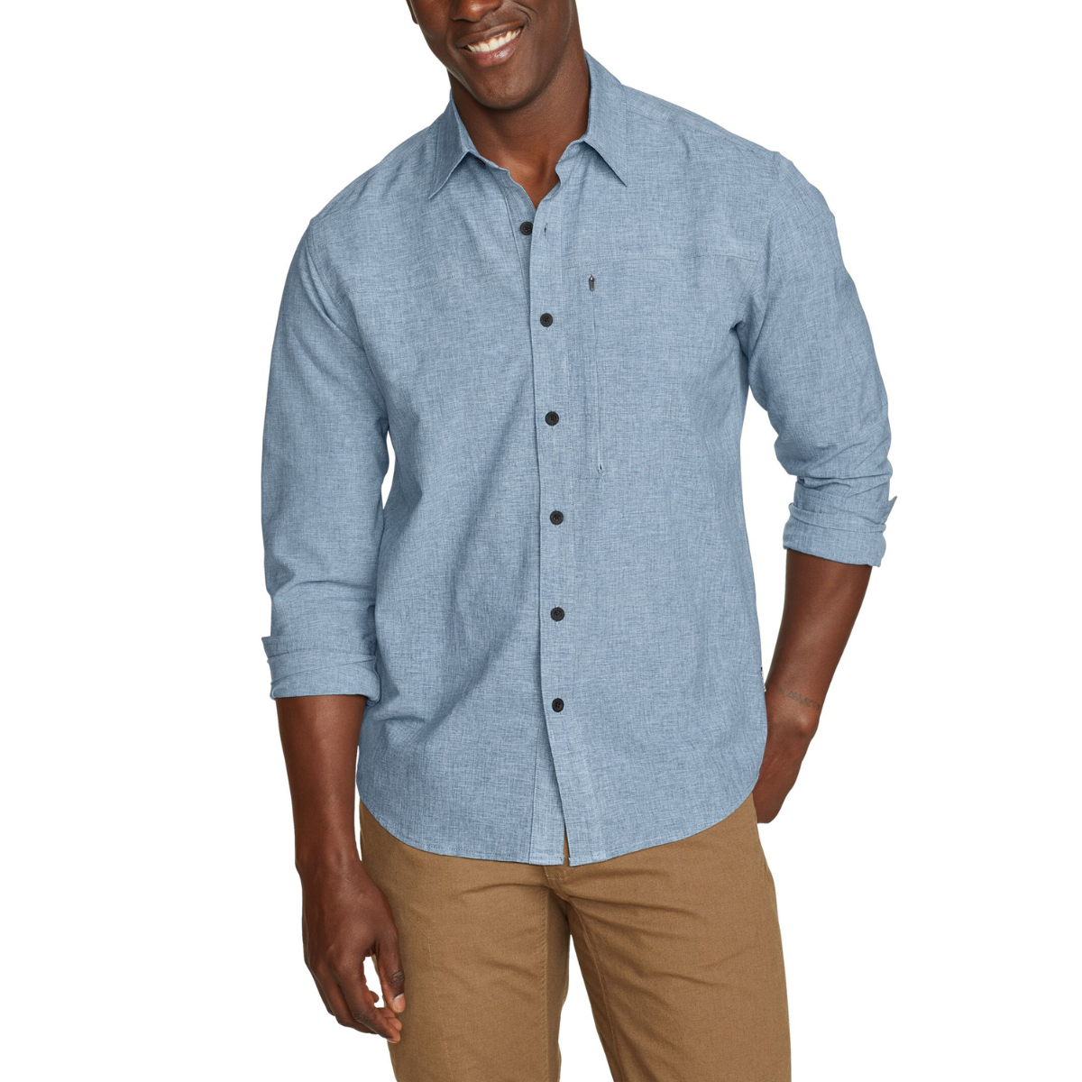 EDDIE BAUER FRONT RANGE CHAMBRAY 2.0 CAMISA MANGA LARGA MEN