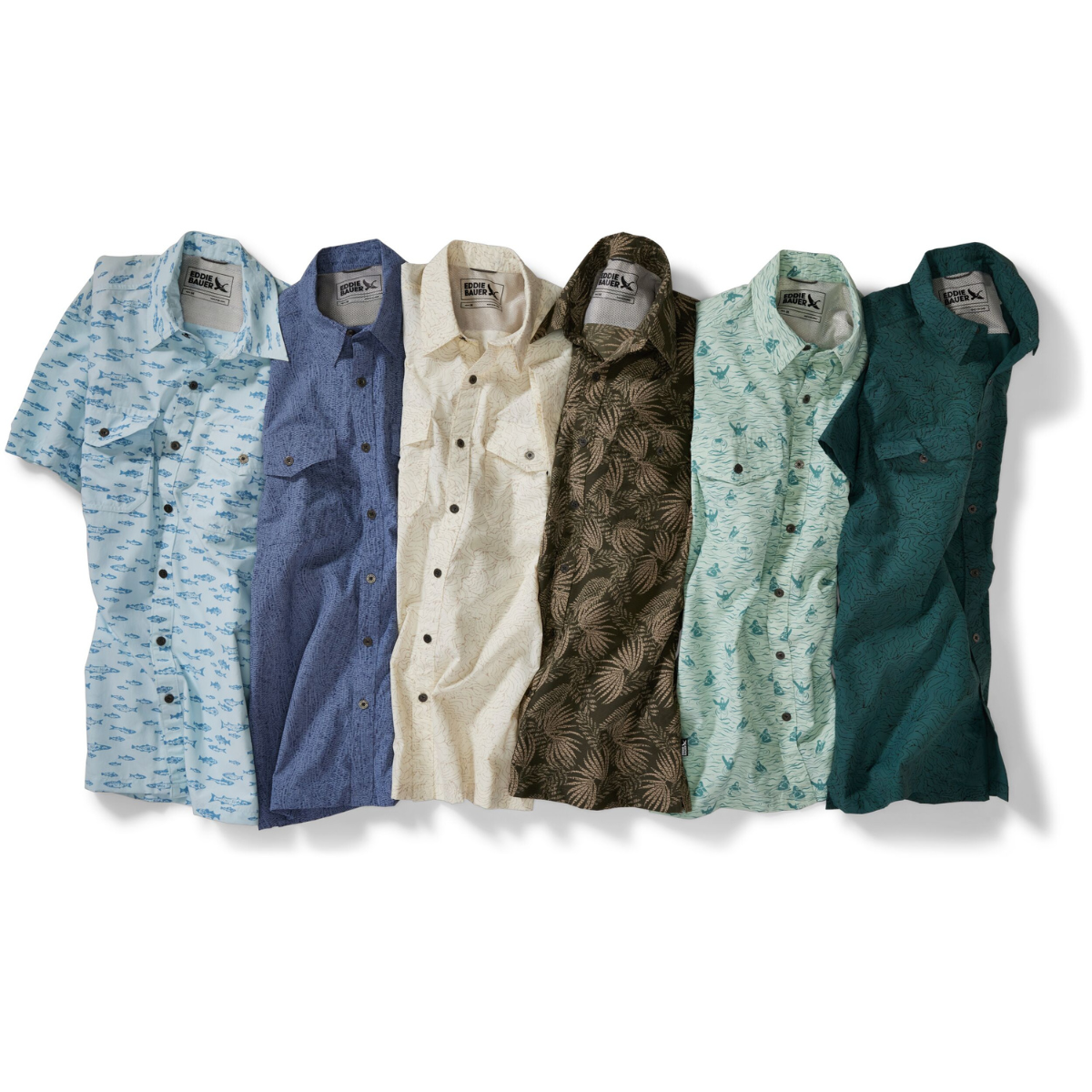 EDDIE BAUER MOUNTAIN PRINT CAMISA MANGA CORTA MEN