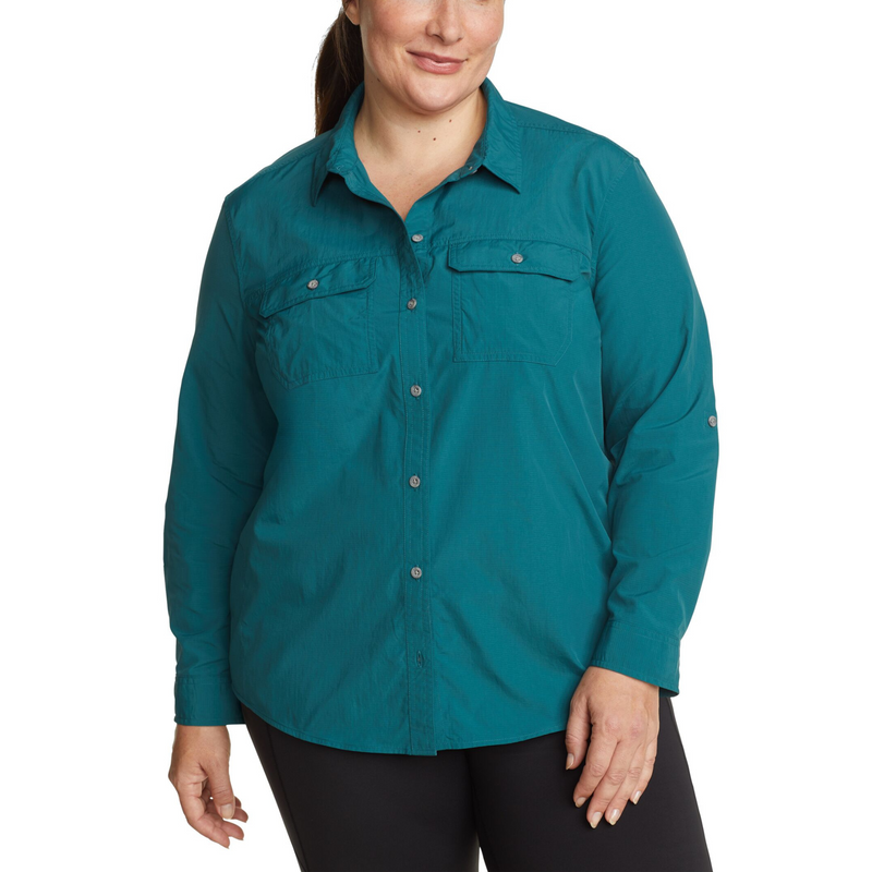 EDDIE BAUER MOUNTAIN RIPSTOP CAMISA MANGA LARGA WOMEN
