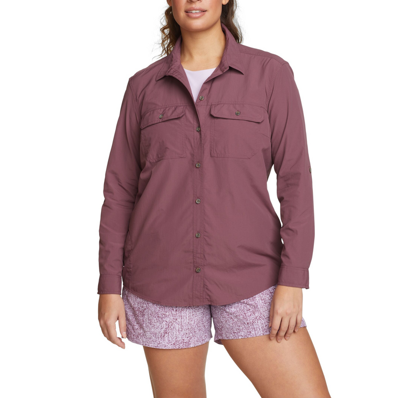 EDDIE BAUER MOUNTAIN RIPSTOP CAMISA MANGA LARGA WOMEN