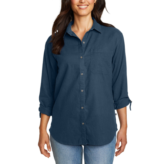 EDDIE BAUER HEMPLIFY BEACH CAMISA MANGA LARGA WOMEN