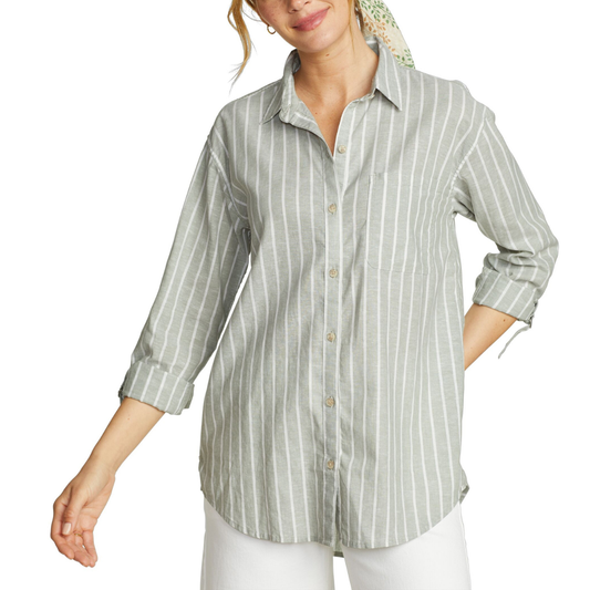 EDDIE BAUER HEMPLIFY BEACH CAMISA MANGA LARGA WOMEN