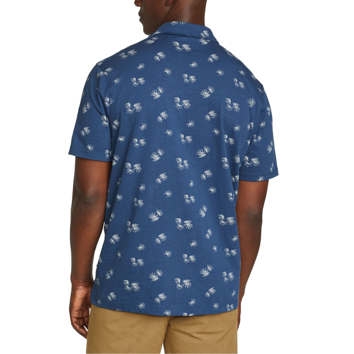 EDDIE BAUER BAJA KNIT BUTTON CAMISA MANGA CORTA MEN