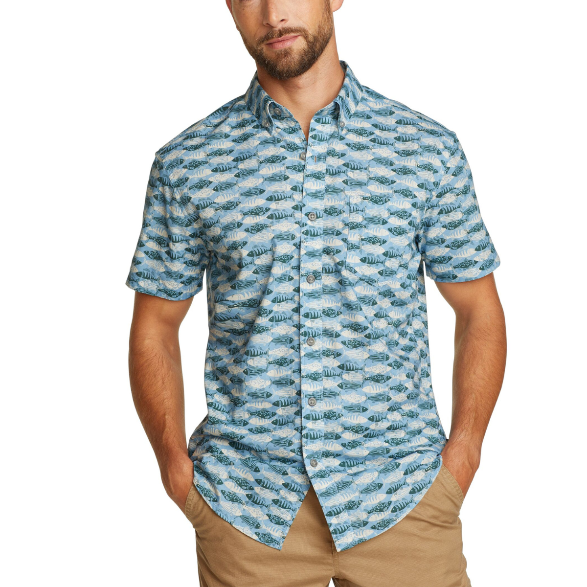EDDIE BAUER BAJA CAMISA MANGA CORTA MEN
