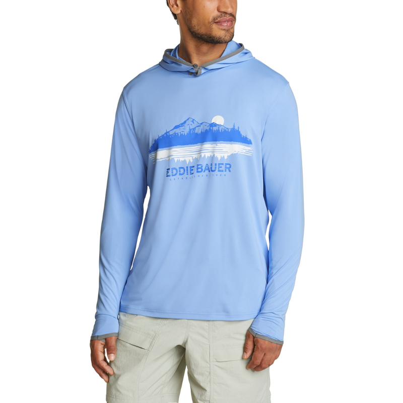 EDDIE BAUER SOLARFOIL UPF HOODIE SUÉTER MANGA LARGA MEN