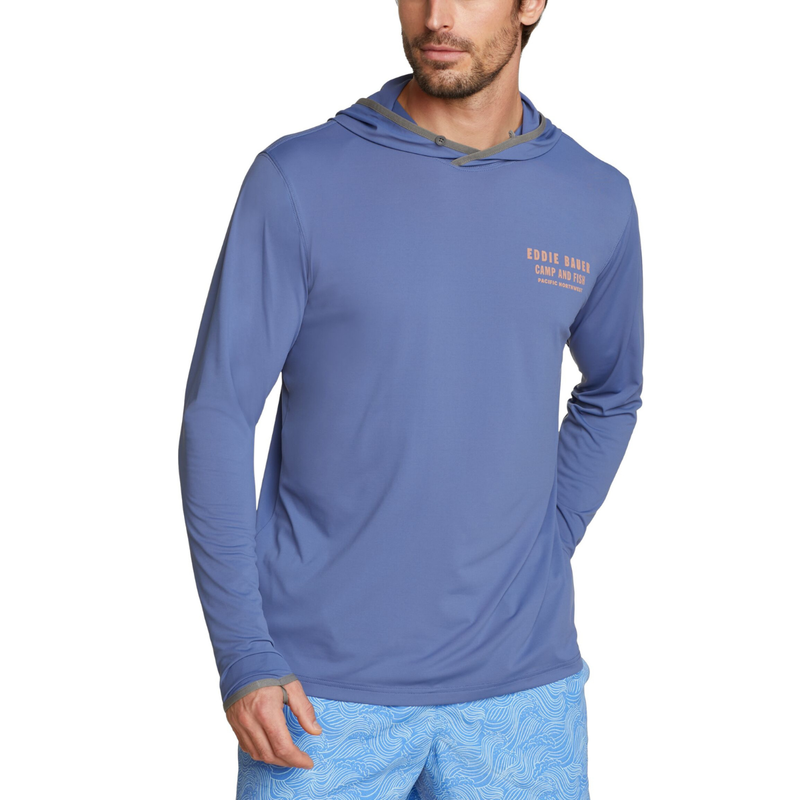 EDDIE BAUER SOLARFOIL UPF HOODIE SUÉTER MANGA LARGA MEN