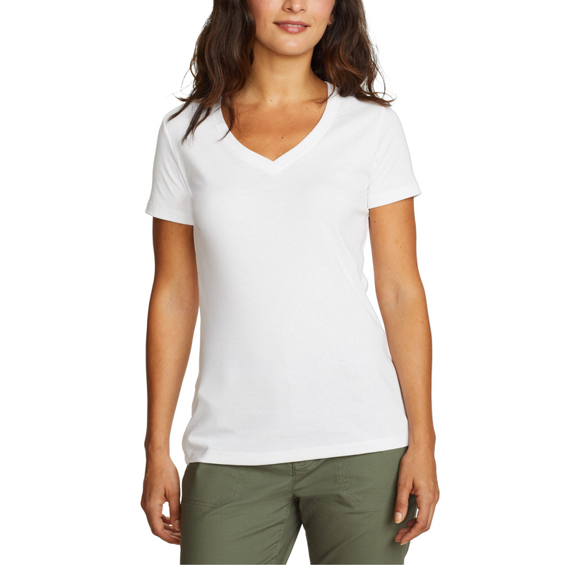 EDDIE BAUER FAVORITE V NECK SUÉTER WOMEN