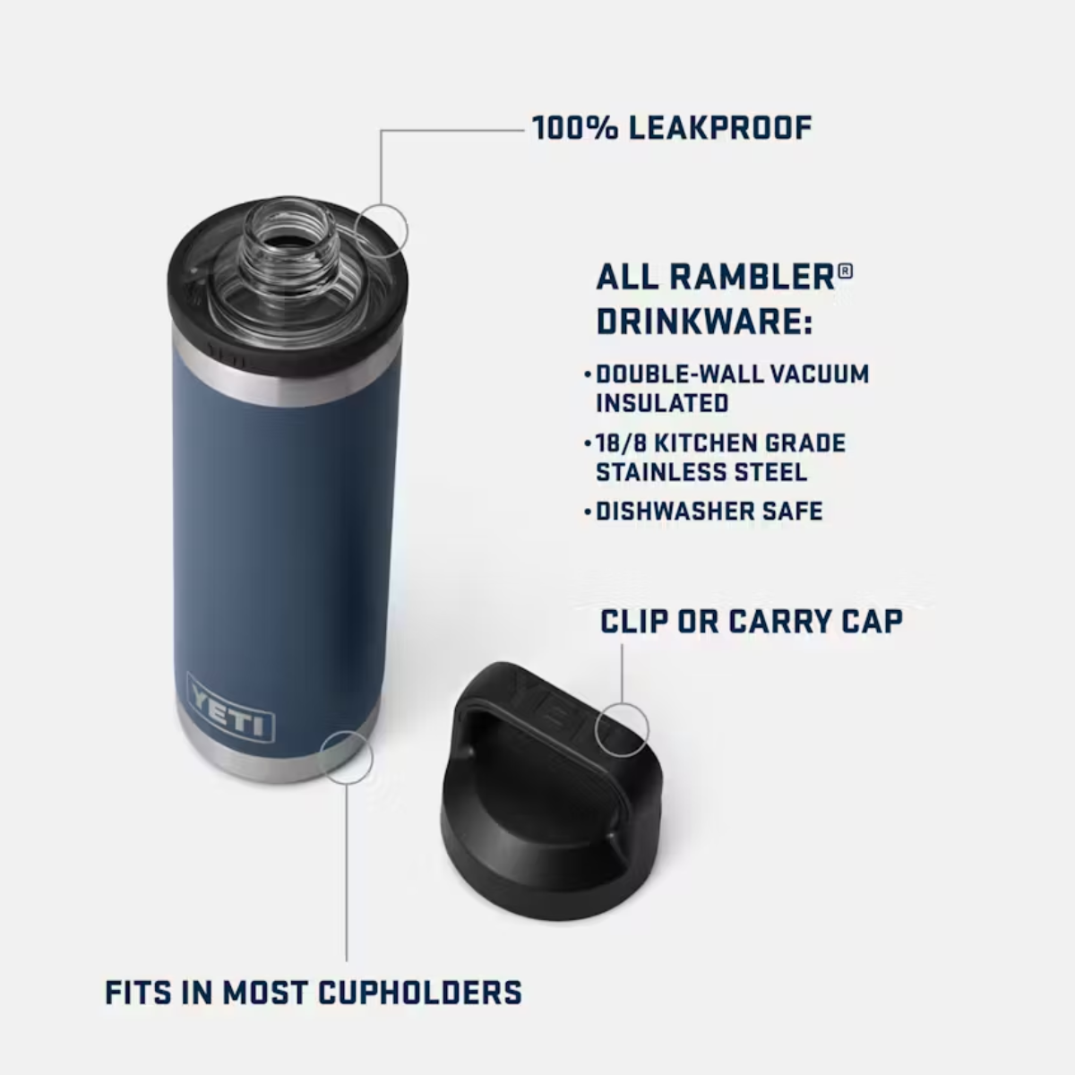 YETI RAMBLER CHUG BOTTLE 18 OZ