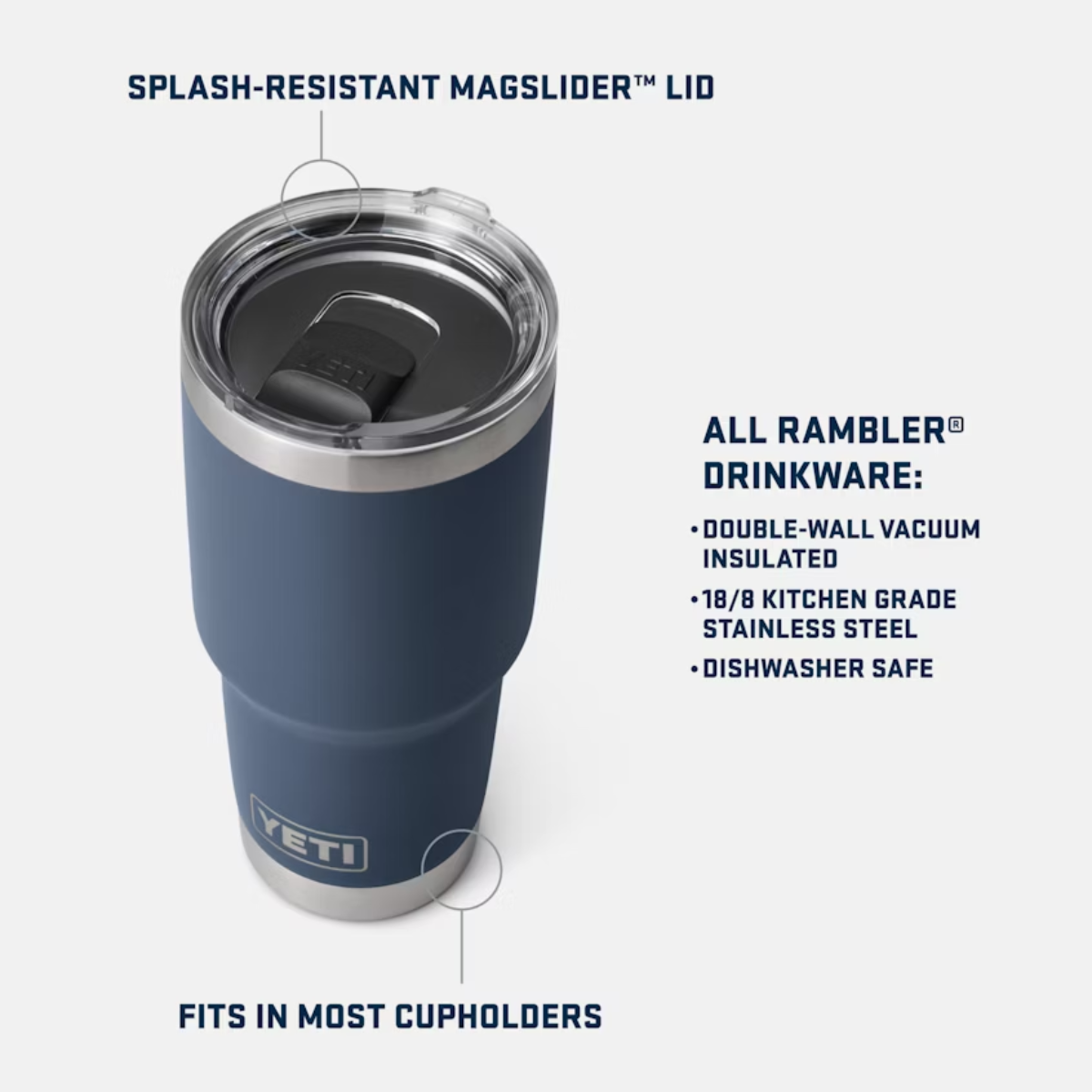 YETI RAMBLER TUMBLER TERMO 30 OZ