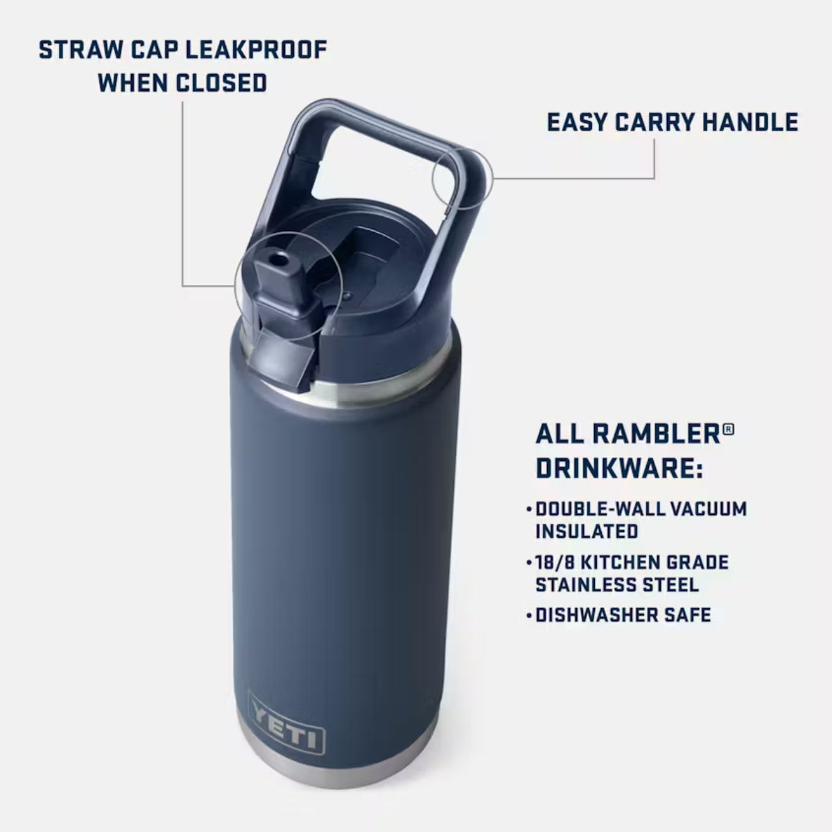 YETI RAMBLER STRAW BOTTLE 26 OZ