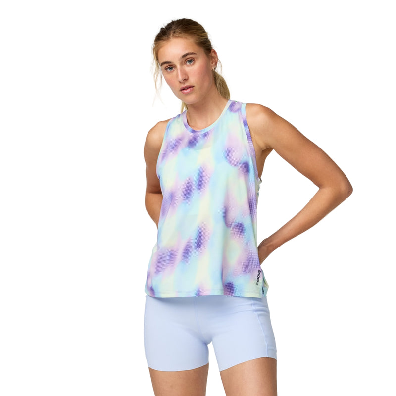 BROOKS DASH TANK PRINTED SUETER WOMEN