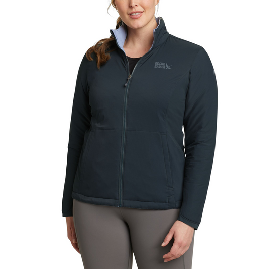 EDDIE BAUER IGNITELITE STRETCH REVERB ZIP UP FLEECE WOMEN