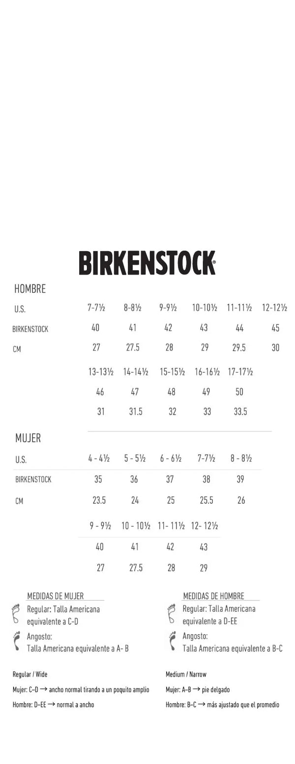 Guía de tallas BIRKENSTOCK SANDALIA ARIZONA SYN DESERT DUST MEN