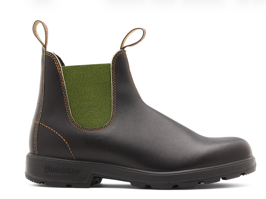 BOTA HOMBRE/ STOUT BROWN WITH GREEN ELAS
